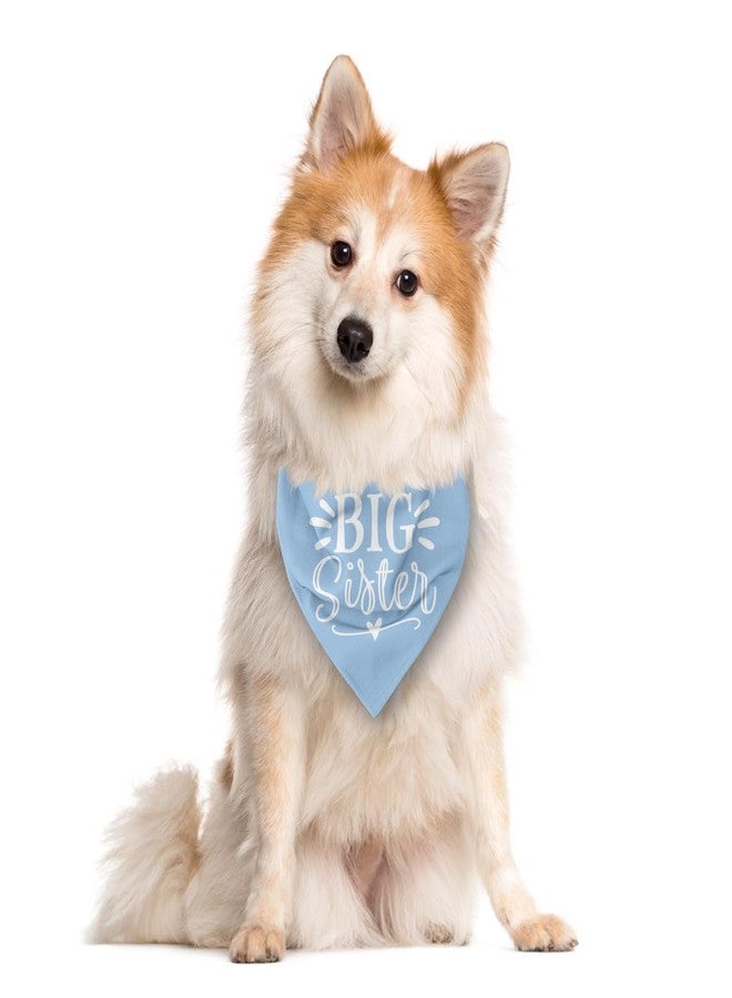 ZPPRJF Big Sister Light Blue Dog Bandana for Large Dogs: Triangle Scarf - Baby Announcement, Dog Scarf Accessories (L) - Image 2