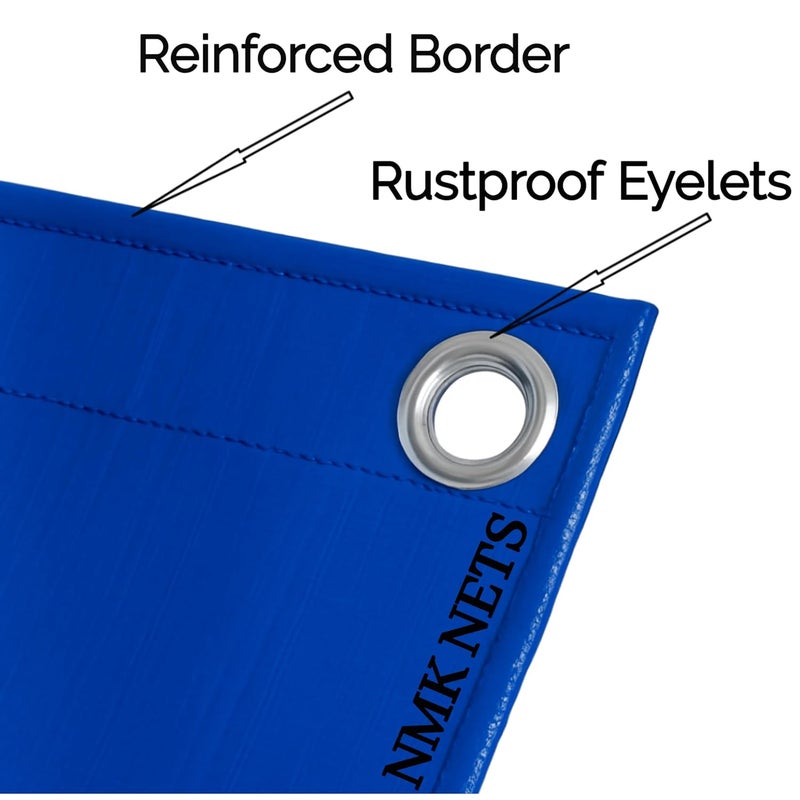 NMK NETS Tarpaulin 170 GSM Heavy Duty 3X Strong 100% Water Proof and Uv Treated (8x30 feet, semi Transparent Blue) - Image 4