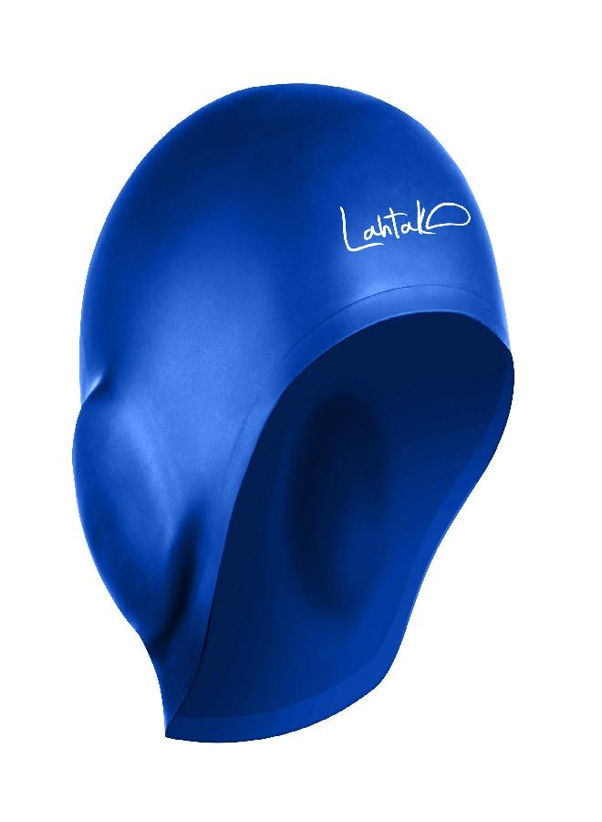Lahtak Swim Caps Ear Protection 3D - Swimming Cap for Women Men - Silicone Swim Cap Waterproof - Fits Long Hair & Short - Adult Swim Cap - Youth Swim Cap - Swim Hats (Bluebonnet Blue) - Image 5