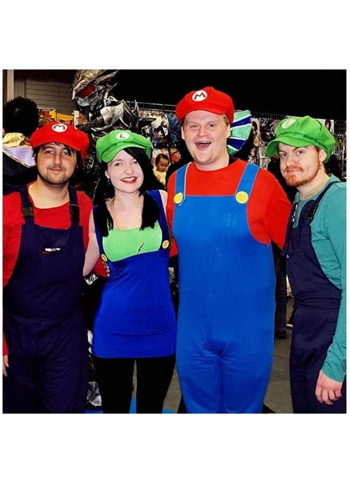 Disguise Super Mario Costume Kits Men Mario Hat White Gloves Mustache Buttons Carnival Costume Mario  - Image 4