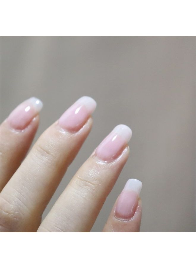 FZANEST Gel Nail Polish 15ml,Jelly Sheer Clear Natural Nude Pink Gel Polish Varnish Nail Art Manicure Soak Off LED UV(Milky Nude) - Image 5