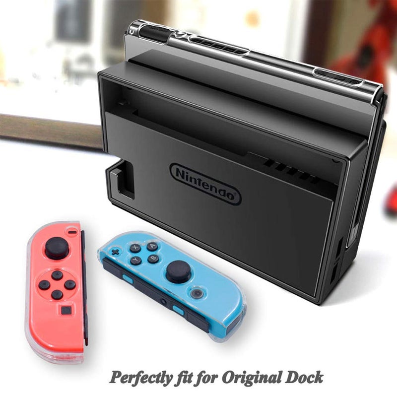 VANJUNN Dockable Clear Case for Nintendo Switch, VANJUNN 3 in 1 Protective Case Cover for Nintendo Switch and Joy-Con Controller with Clear Grip Cover Shock-Absorption(Crystal Clear,NOT for Switch OLED) - Image 3
