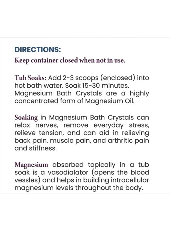 Health and Wisdom بلورات حمام المغنيسيوم 8 حمامات، 12 أونصة - Image 4