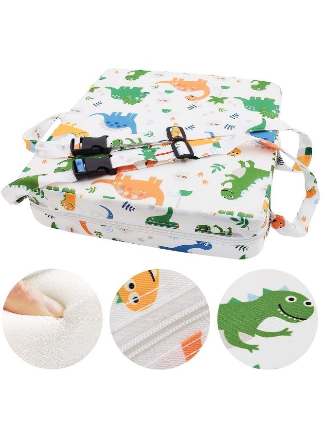 SUNMALL وسادة رفع كرسي الطعام من صنمال قابلة للحمل وقابلة للفك وقابلة للتعديل كرسي مرتفع للأطفال الرضع والأطفال الصغار والأطفال وسادة مقعد سميكة قابلة للغسل - Image 3