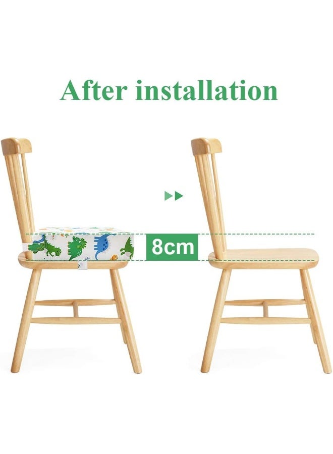 SUNMALL وسادة رفع كرسي الطعام من صنمال قابلة للحمل وقابلة للفك وقابلة للتعديل كرسي مرتفع للأطفال الرضع والأطفال الصغار والأطفال وسادة مقعد سميكة قابلة للغسل - Image 2