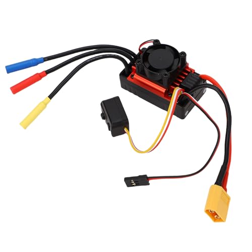 Sunisfa Brushless ESC for 1/10 RC Car Motor Electric Speed Controller 2-3S 60A with Cooling Fan - Image 1