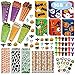 spring flower SpringFlower 168pcs Halloween Party Favors For Kids Halloween Stationery set Halloween Goody Bag Fillers including Pencil Eraser Ruler Notepad Stamper Sticker For Trick or Treat - Image 3