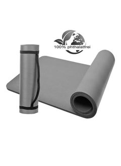 Taimi Non-Slip yoga mat Anti-Tear Exercise Mat With Carrying Strap 183x61x1cm Grey  - Image 2