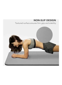 Taimi Non-Slip yoga mat Anti-Tear Exercise Mat With Carrying Strap 183x61x1cm Grey  - Image 4