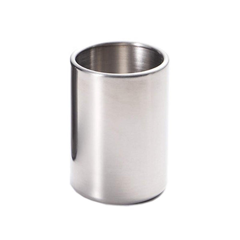 lasenersm 1 Piece Stainless Steel Fruit Fork  Jar Holder Kitchen Utensil Coffee Spoon Holder Cup  SilverTone