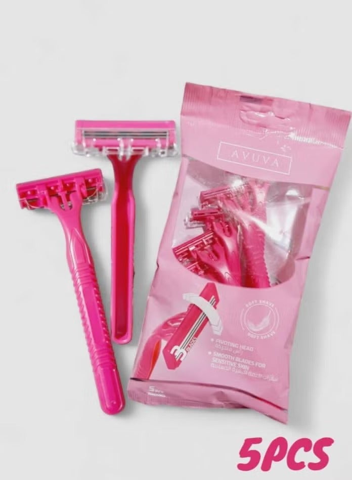 أفيفا شفرات أفوفا الناعمة ذات الرأس الدوارة للبشرة الحساسة للنساء - 5 قطع - Image 2