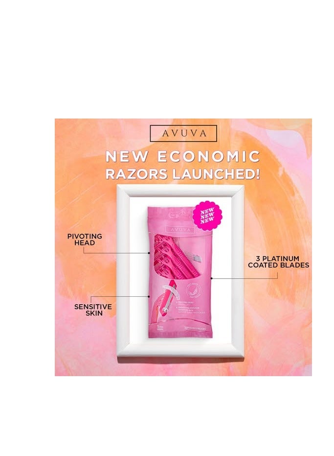 أفيفا شفرات أفوفا الناعمة ذات الرأس الدوارة للبشرة الحساسة للنساء - 5 قطع - Image 3