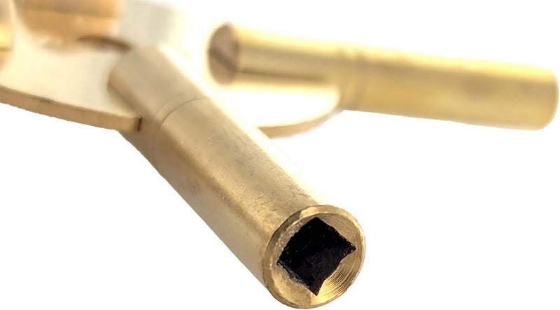 SE Universal 4 Prong Brass Clock Key for Winding Clocks, Odd and Even Numbers (2 PC.) - JT6336-2 - Image 5