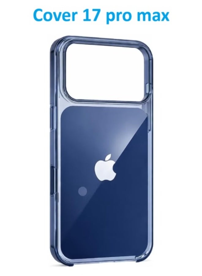 جراب حماية شفاف ملون لآيفون 17 برو ماكس متوافق مع ماج سيف جراب حماية للموبايل خفيف الوزن متوافق مع الشحن اللاسلكي بلمسة نهائية لامعة ناعمة مضاد للاصفرار - كحلي - Image 1