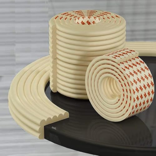 BabySafeHouse Multifunction Furniture Edge Guard Strip Pre-Taped with 3M Adhesive (6.5ft-Beige Color) for Baby Proofing & Child Safety - Image 2