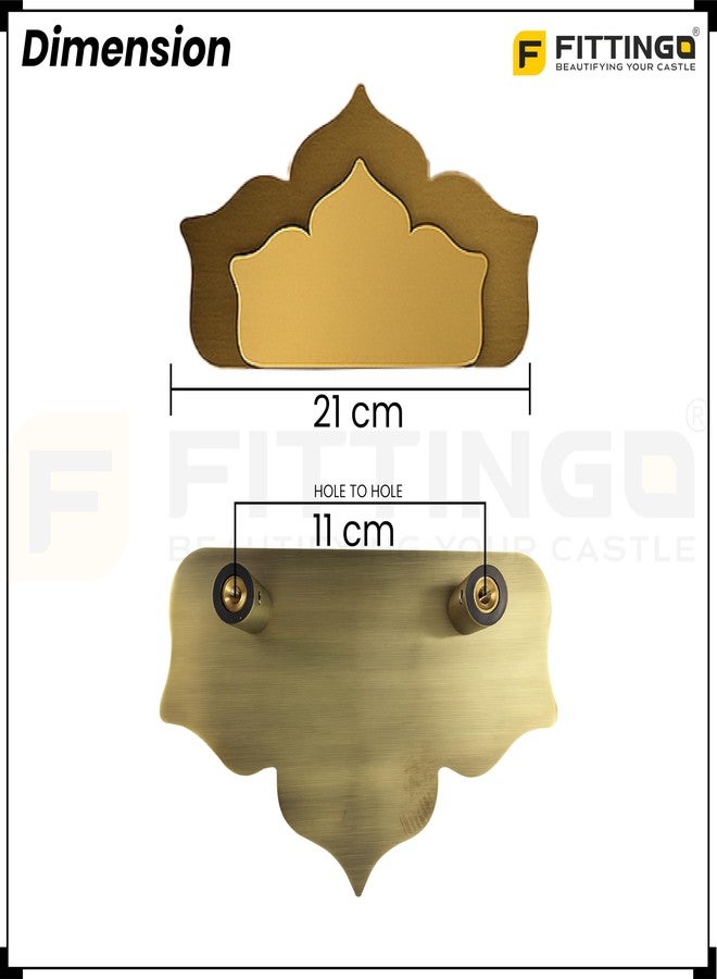 مقبض خزانة بتصميم لوتس أورا من فيتينجو / مقبض للباب الرئيسي / مقبض خزانة الملابس / مقابض الأبواب / مقبض للباب (ستانلس ستيل) طقم من قطعة واحدة (ذهبي مطلي بتقنية PVD، 8 بوصة) - Image 3