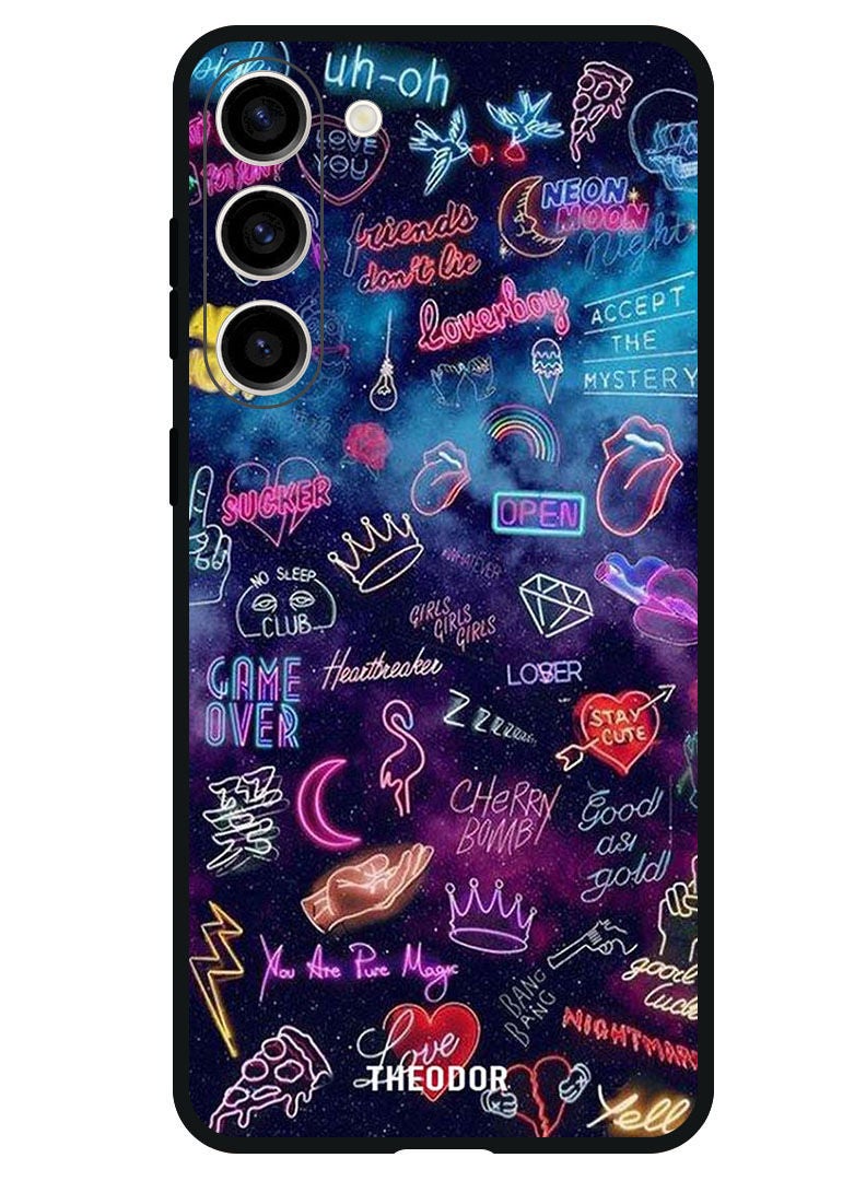 Theodor Protective Case Anti Scratch Shock Proof Bumper Cover For Samsung Galaxy S23 Plus Lights Doodle - Image 1