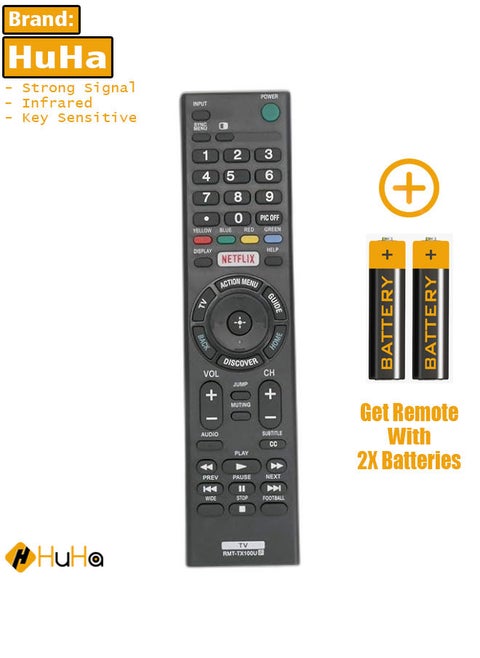 New Replace Remote for Sony TV XBR 65X900C, XBR 55X900C, KDL 55W800C, XBR 49X800C, Universal Replacement Sony TV Remote Control