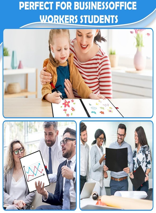 iNenya Double-Sided White Board 12x9 inch - Ultra-Thin 0.3" Portable Dry Erase Board with 3 Markers & Anti-Ghosting Surface | Magnetic-Ready | Foldable for Office, School, Travel, Homeschool (Black) - Image 5