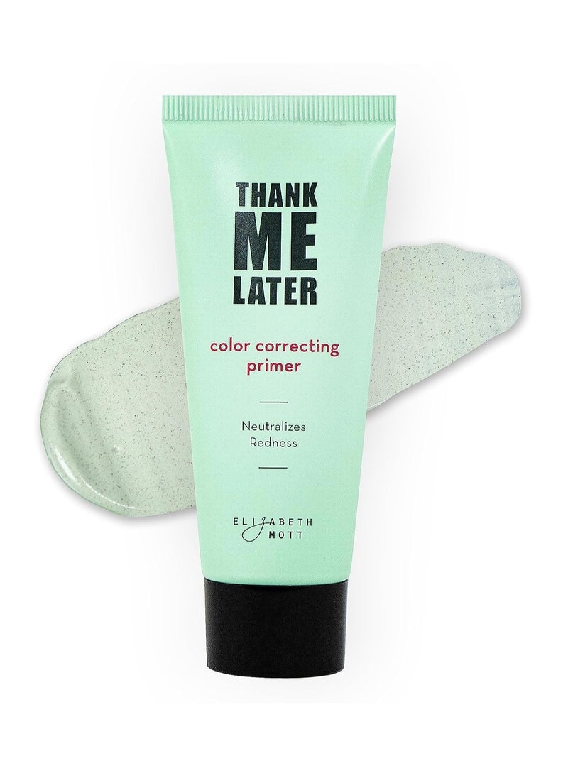 Elizabeth Mott Elizabeth Mott Thank Me Later Color Correcting Face Primer w Niacinamide, Neutralizes Uneven Skin Tone and Facial Redness - Grips Makeup for Long-Lasting Wear and a Hydrating Glow - Cruelty-Free, 30g  - Image 3