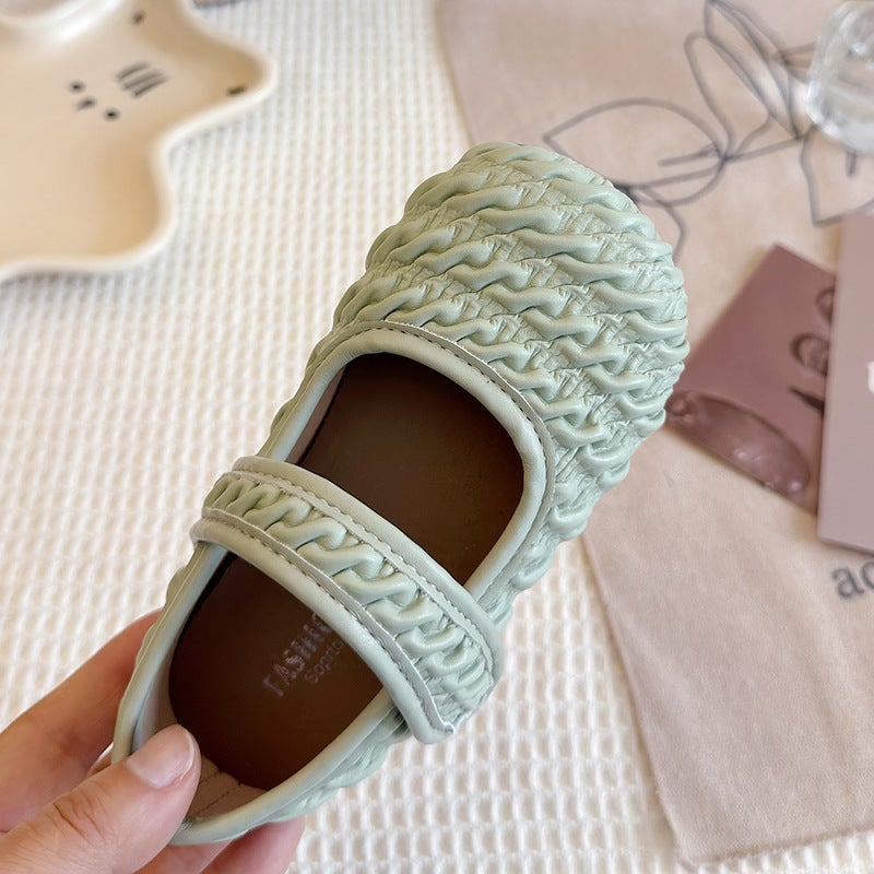 Girls' Small Leather Shoes 2025 Spring New Little Girl'S Shoes Soft Leather Flats Princess Shoes Soft Sole Children'S Leather Shoes - Image 5