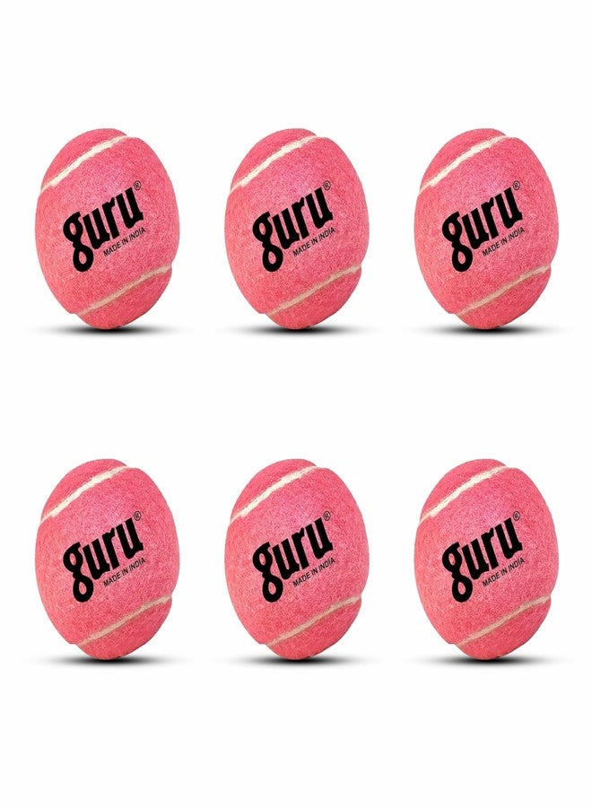GURU Tennis Cricket Ball, Heavy Weight Cricket Tennis Ball, Cricket Ball (130gm, Pink, Pack of 6) - Image 4