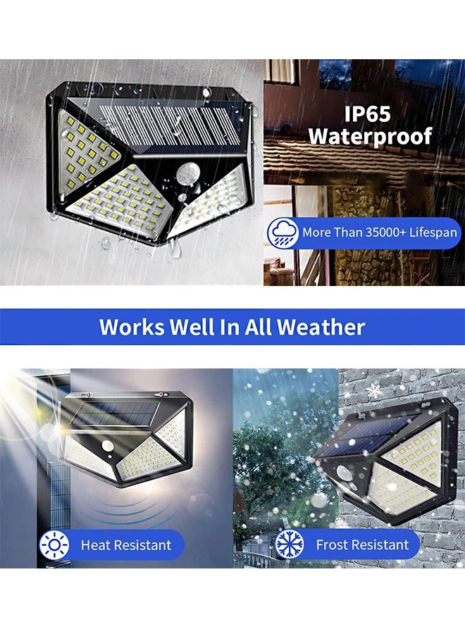 Sweet Life 4 Pack Solar Motion Sensor Lights Outdoor IP65 Garden Waterproof Motion Sensor 3 Mode Lights 100 LED 270° Wide Angle Security Lighting For Porch Garage Yard Patio - Image 5