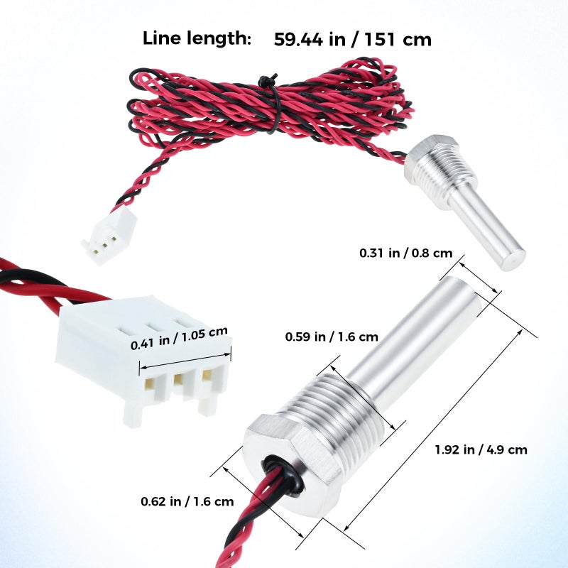 Lemfema FDXLTER1930 Heater Thermistor Compatible with Hayward H-Series Low Nox Pool Heater Models: H150FDN H200FDN H250FDN H300FDN H350FDN H400FDN - Image 2