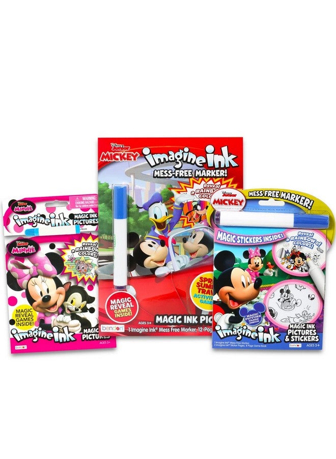 Bendon Publishing Disney Minnie Mouse Imagine Ink Coloring Book Set - Bundle with 3 Magic Ink Books Featuring 3 Assorted Mess-Free Minnie Activity Books (Minnie Coloring Book Toddler) - Image 1