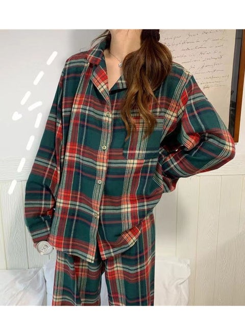 طقم بيجامات نسائي طقم بيجاما نسائي 2 قطعة بأزرار لأسفل بيجامة ناعمة بأكمام طويلة وبنطال طقم ملابس نوم طقم ملابس نوم بنات طقم استراحة