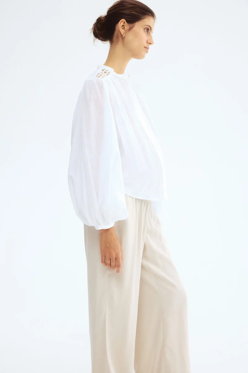 H&M MAMA Straight twill trousers