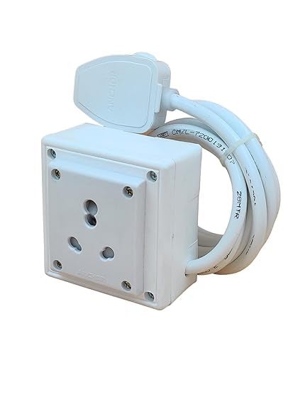 GIG Handicrafts GIG Handicrafts Heavy Duty Extension Board with 5A 16A 20A 1 Socket 3000W Surge Protector with Long Wire for Charging Refrigerator Washing Machine Microwave Appliances 10 Meter  - Image 2