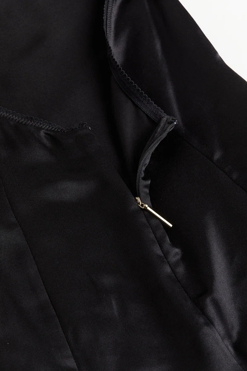 H&M Silk-blend halterneck dress