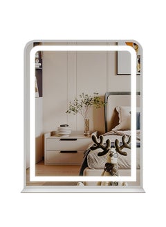 ETG 3-Color Light LED Light Smart Touch Tabletop Makeup Mirror with Light, Supports USB Charging 40*50cm  - Image 1