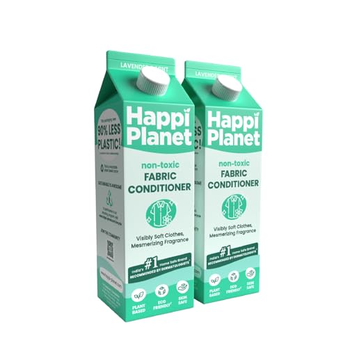 Happi Planet | Natural Fabric Conditioner & Fabric Softener | 2L | Softer Clothes, Lavender & Mint Freshness | Plant Based, Non-Toxic, Eco-Friendly, Organic, Herbal | Safe for Woolens & Baby Clothes - Image 1