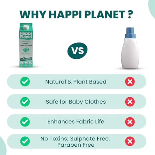Happi Planet | Natural Fabric Conditioner & Fabric Softener | 2L | Softer Clothes, Lavender & Mint Freshness | Plant Based, Non-Toxic, Eco-Friendly, Organic, Herbal | Safe for Woolens & Baby Clothes - Image 5