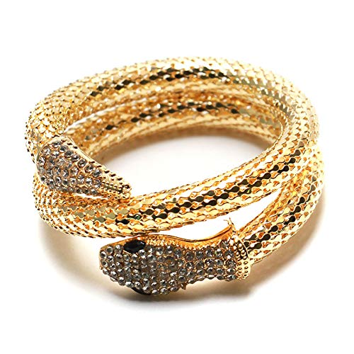 Tvoip Fashion Collier Femme Jewelry Full Rhinestone Accessories gold silver Crystal Snake long Pendant Necklace. (Gold) - Image 4