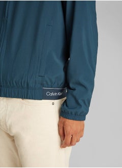 CALVIN KLEIN Men's Windbreaker Jacket - Polyester, Blue  - Image 5