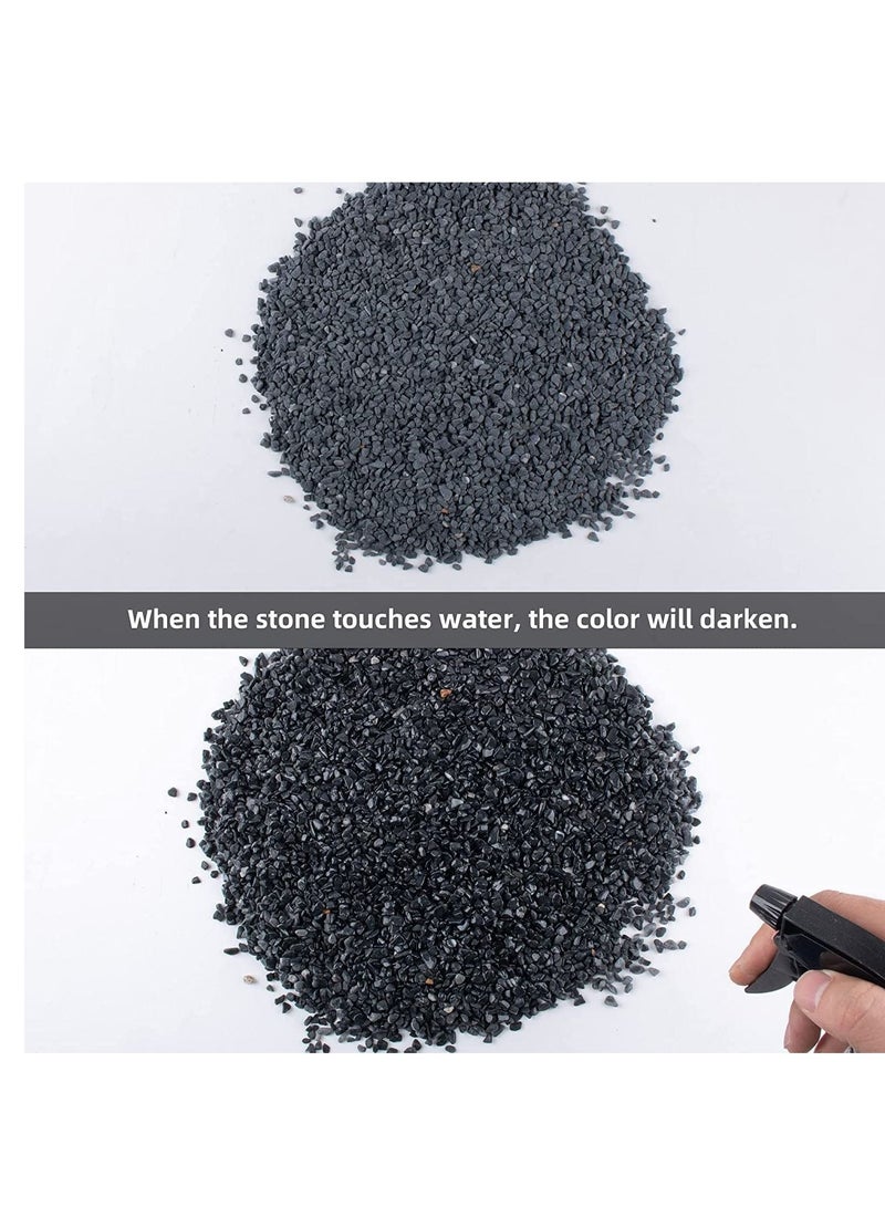 Black Decorative Pebbles Natural River Rock Pebbles for Plants, Home DIY Decor,Aquarium Gravel,Vase Fillers,Fairy Garden,Landscaping Outdoor Stones 3-5mm (5KG) - Image 2
