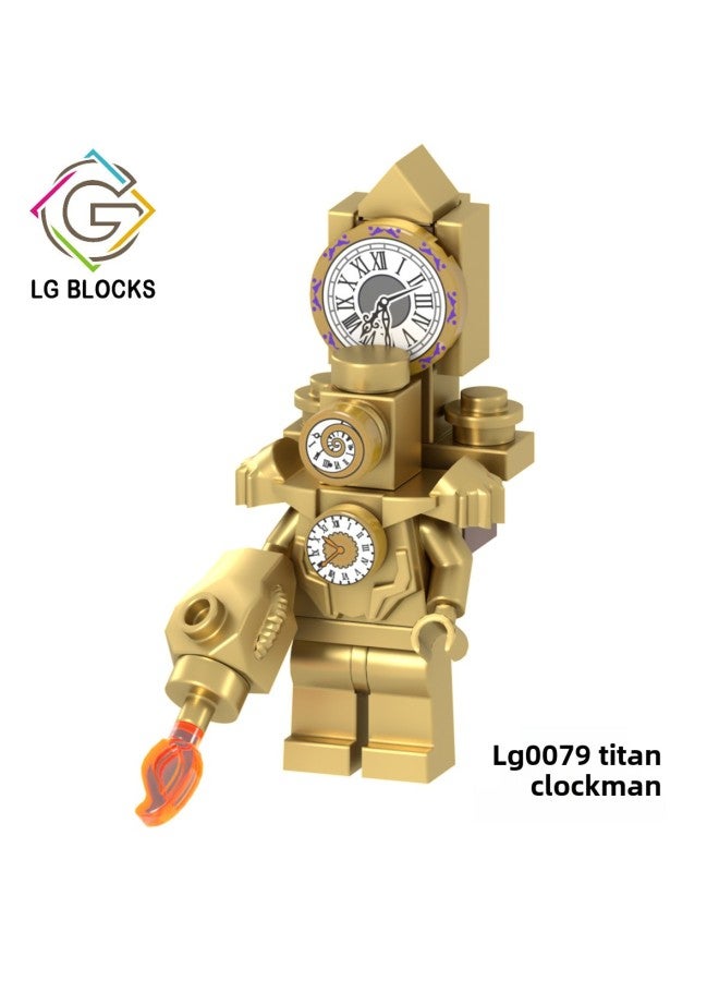 Huge Titan TV Man 3.0 Lightning Toilet Man Flying Monitor Man Boy Audio Man Assembled Toys-Color:Lg0079 Titan Clock King  - Image 1