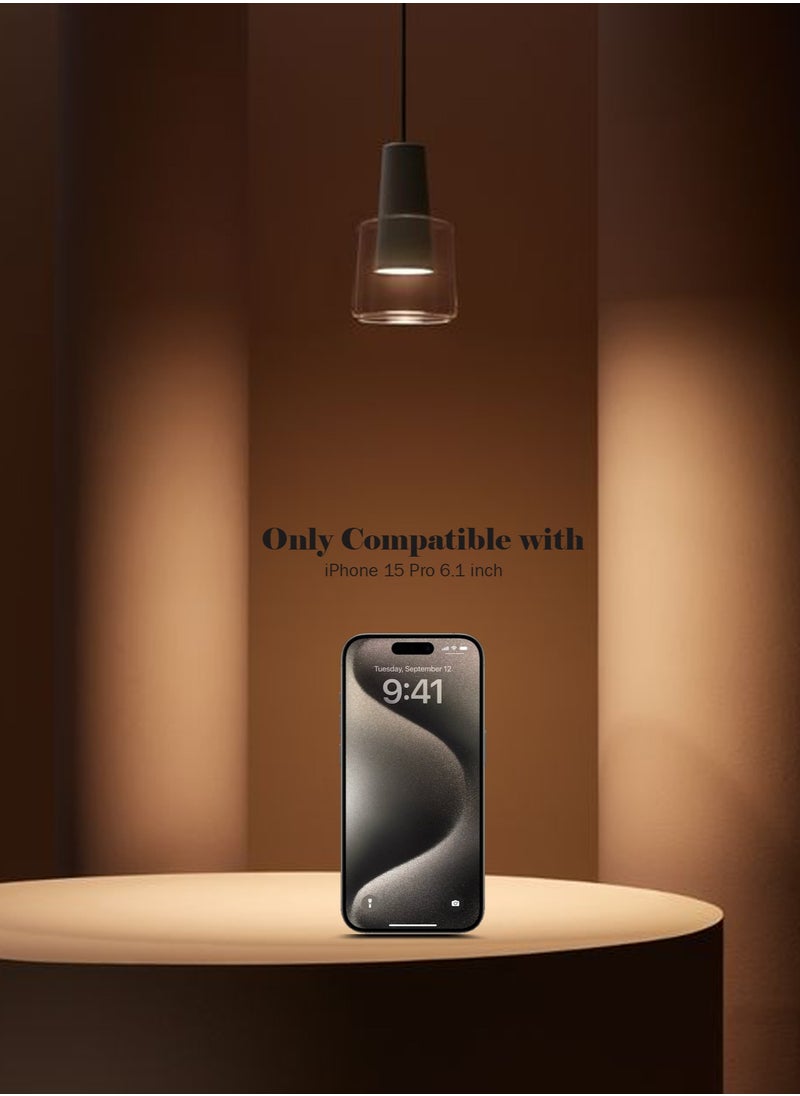 واقي شاشة Xtiger 9H Hardness Matte Privacy Explosion Proof من الزجاج المقوى لهاتف Apple iPhone 15 Pro - تغطية كاملة ومضاد للصدمات ومضاد لبصمات الأصابع ومقاوم للتلطخ