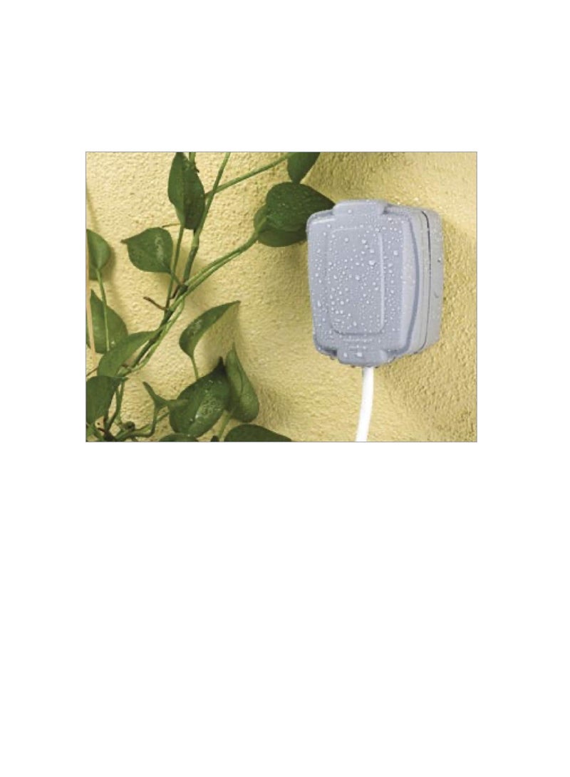 MK 86403GRY Weather Proof Electric Masterseal Compact with 3 Gang 2 Way Switch