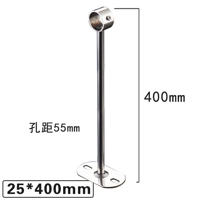 Stainless steel solid hanging seat fixed hanger thickened hanging seat drying hanger Wall top fixed hanger ring factory wholesale 25*400 