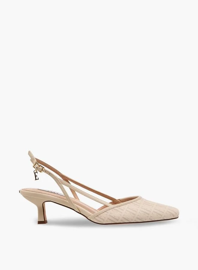 ELLE Women Printed Kitten Heel Shoes