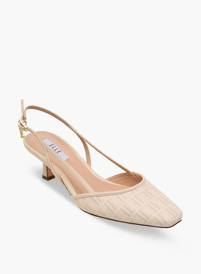 ELLE Women Printed Kitten Heel Shoes
