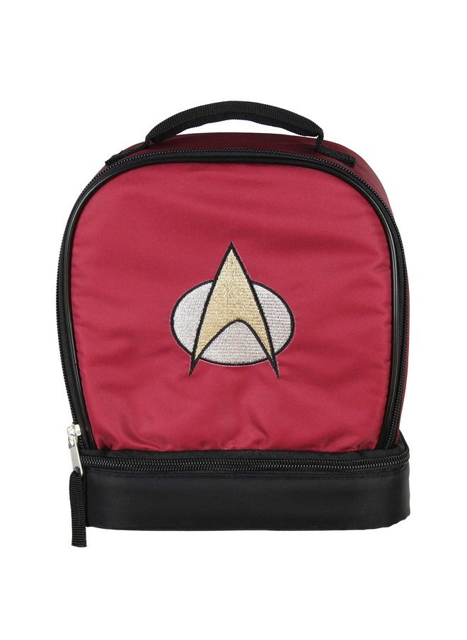 INTIMO Star Trek The Next Generation Picard Embroidered Starfleet Logo Dual Compartment Insulated Lunch Box Bag Tote  - Image 3