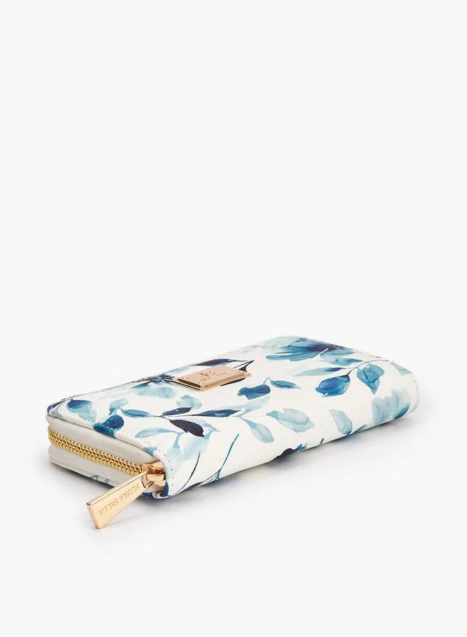 Flora Bella By Shoexpress BLUE Flora Bella Floral Print Zip-Around Wallet for Women | Best Price UAE