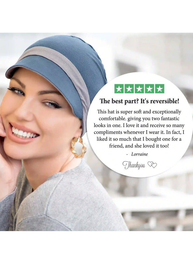 Rung Katia Silver & Grey | Reversible Cap - UPF 50+ Sun protection Hat for Women - Image 3