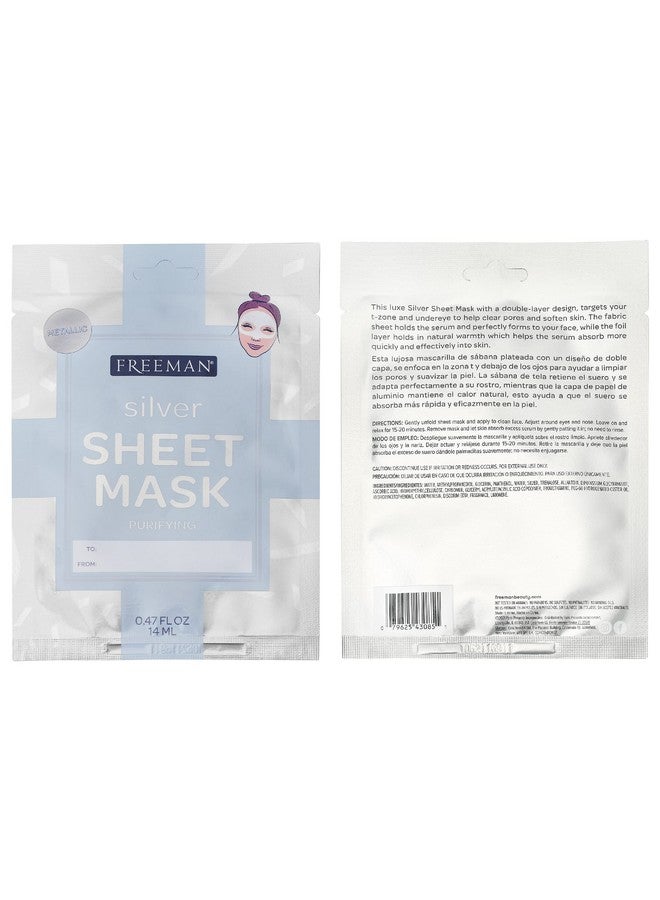 Freeman Limited Edition Christmas Metallic Sheet Masks, Variety 12 Pack, Luminizing Gold, Purifying Silver, Soothing Rose Gold, Perfect for Wife, Spouse, Girlfriend, or Daughter - Image 3