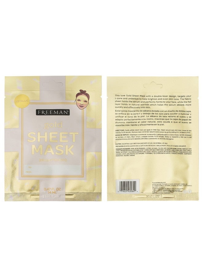 Freeman Limited Edition Christmas Metallic Sheet Masks, Variety 12 Pack, Luminizing Gold, Purifying Silver, Soothing Rose Gold, Perfect for Wife, Spouse, Girlfriend, or Daughter - Image 2